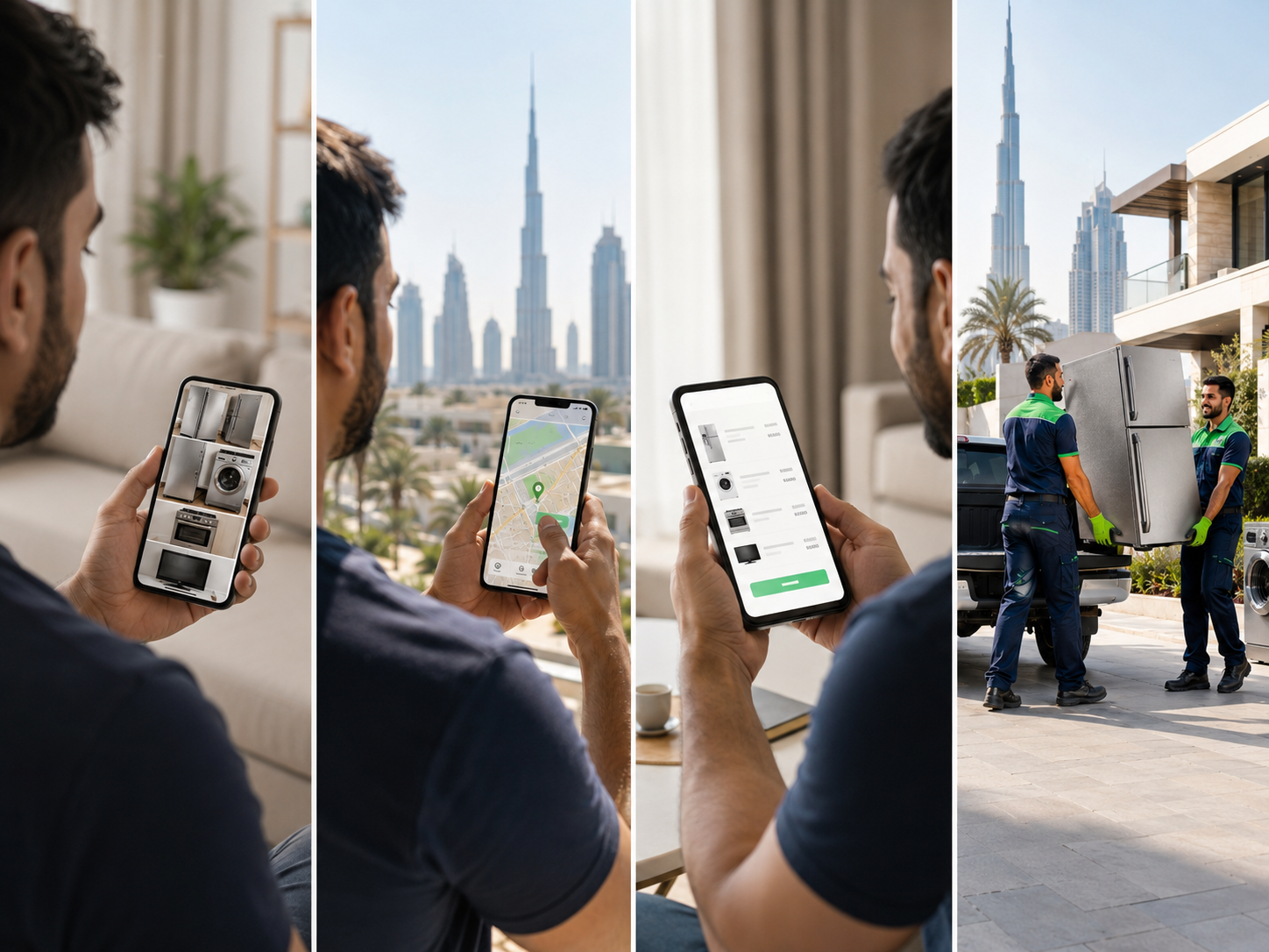 Appliance removal company in Dubai showing appliance pickup booking and collection process