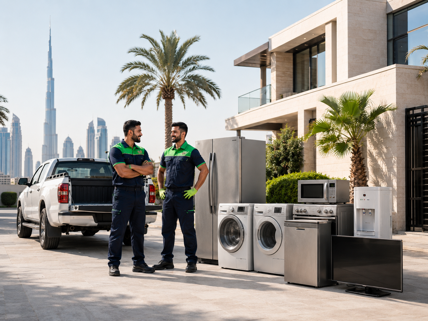 Clean Dubai home after unwanted appliance removal with space ready for new appliances