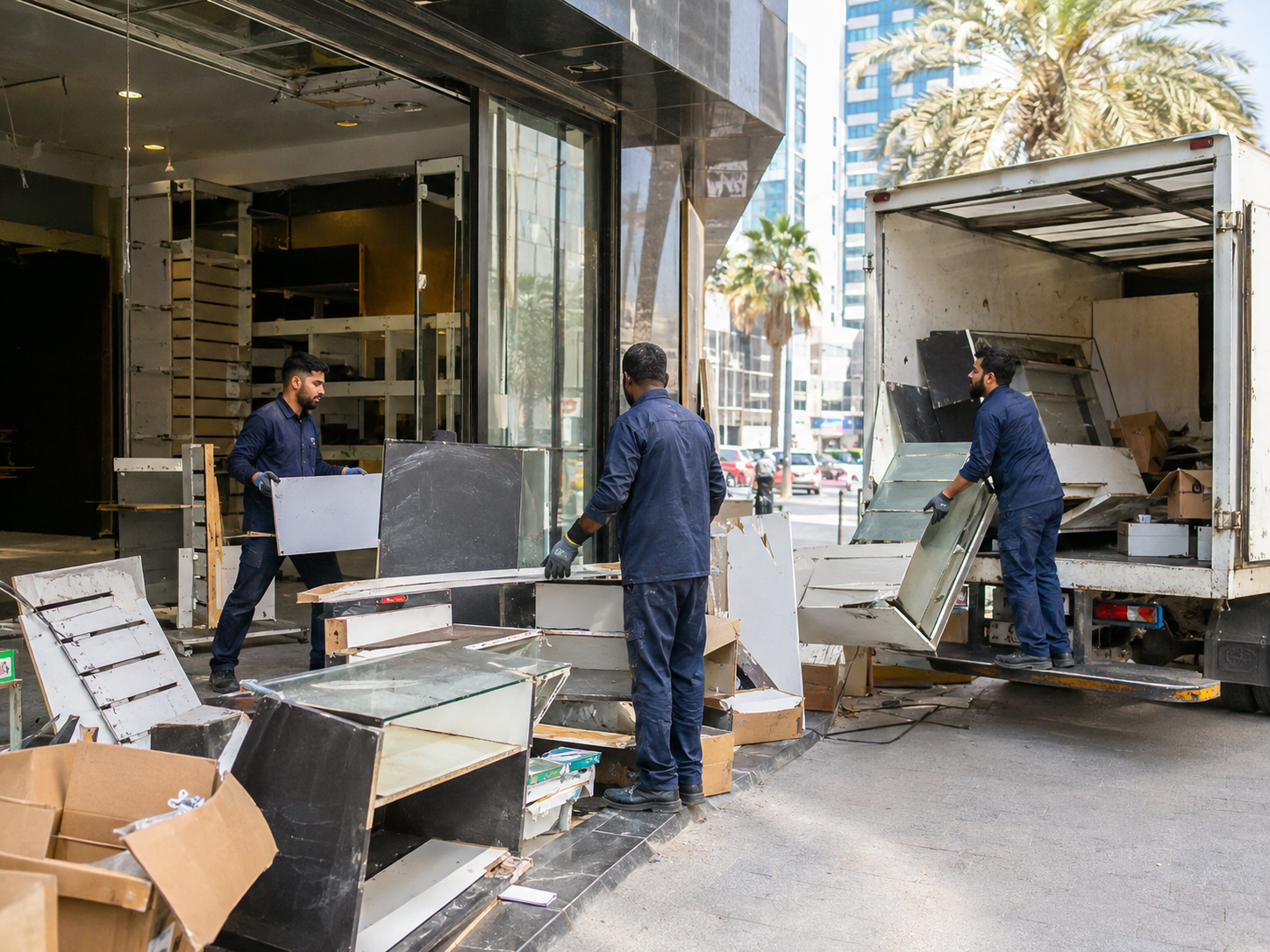 Best Shop Cleanout Dubai service clearing a retail unit before renovation or handover